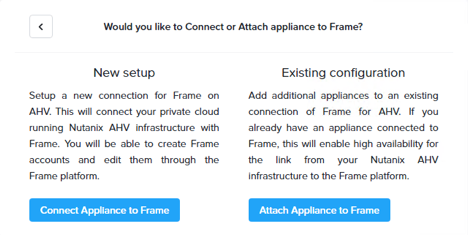 Cloud Connector Appliance - New or Existing AHV Cloud Account