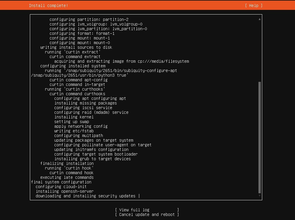 Ubuntu Installer - Install Complete
