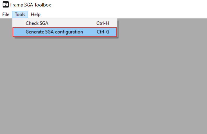 SGA Toolbox - Generate SGA Configuration
